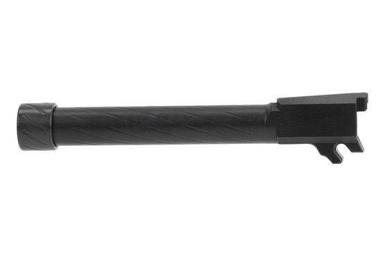 Shalo Tek P365XXL 9mm Fluted Threaded Barrel has a black nitride finish